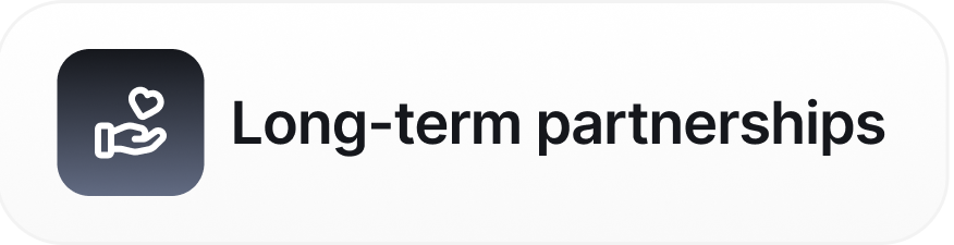 Long-term partnerships